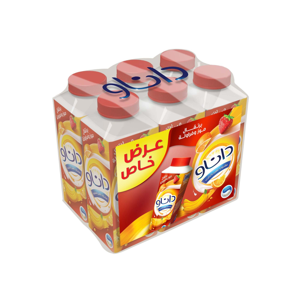 عصير داناوبرتقال&فراولة 5+1 180مل
