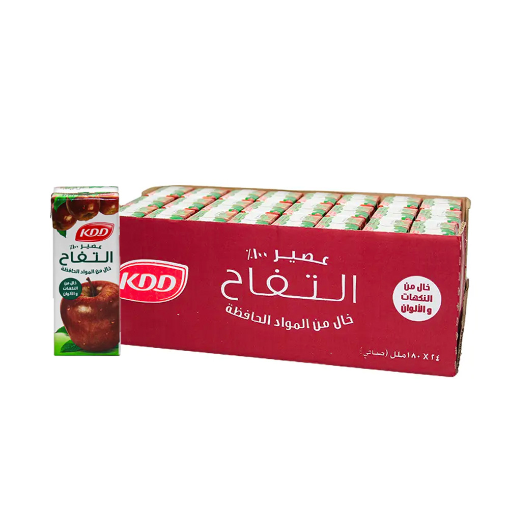 عصير كي دي دي تفاح 180مل .