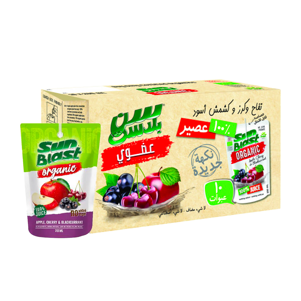 عصير سن بلاست تفاح&كرز عضوي200