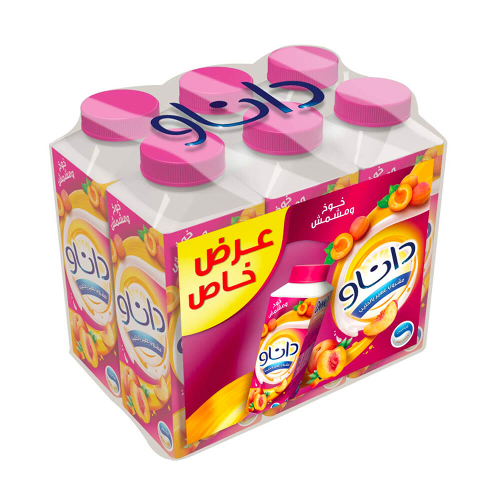 عصير داناو خوخ ومشمش 5+1 180مل