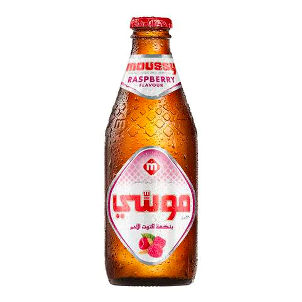 بيرة موسي توت احمر زجاج 330مل