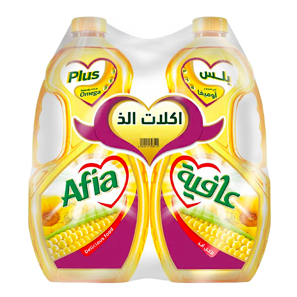 زيت عافية ذرة بلس اوميجا 2×1.5ل