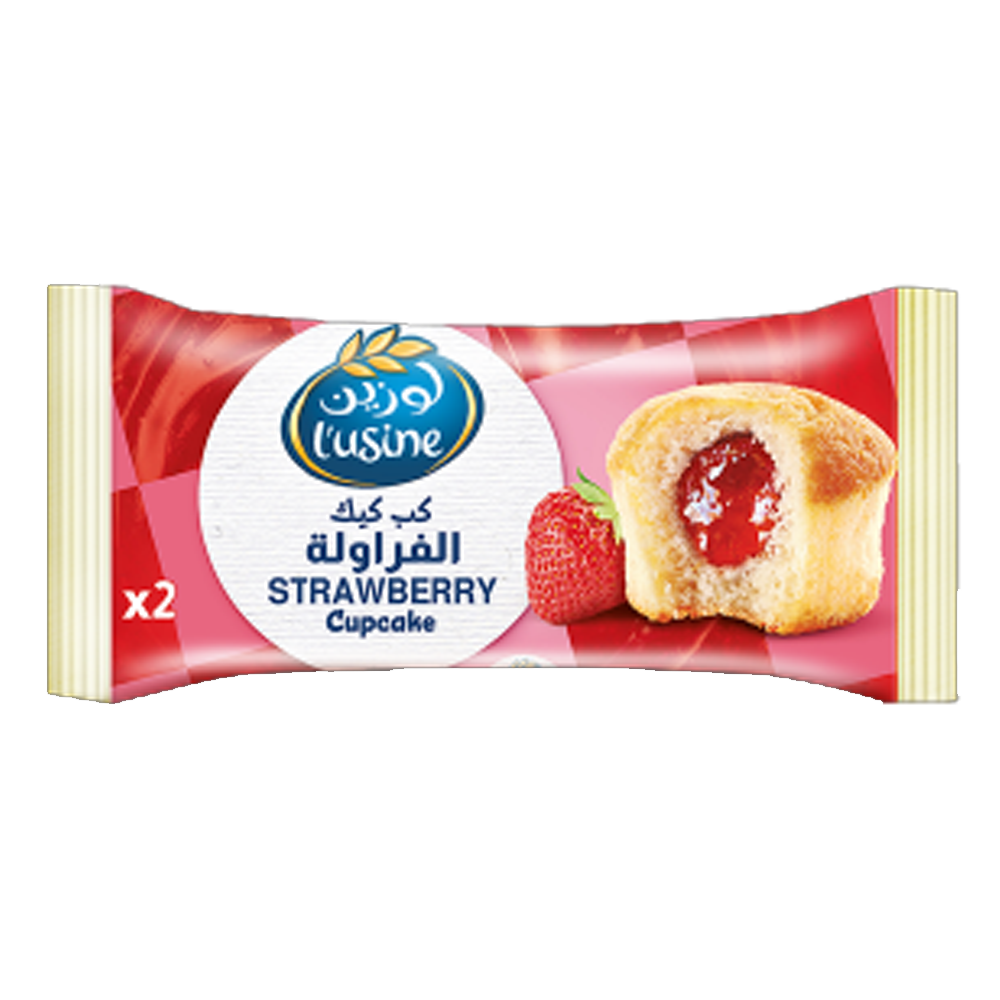 كب كيك لوزين فراولة 30ج
